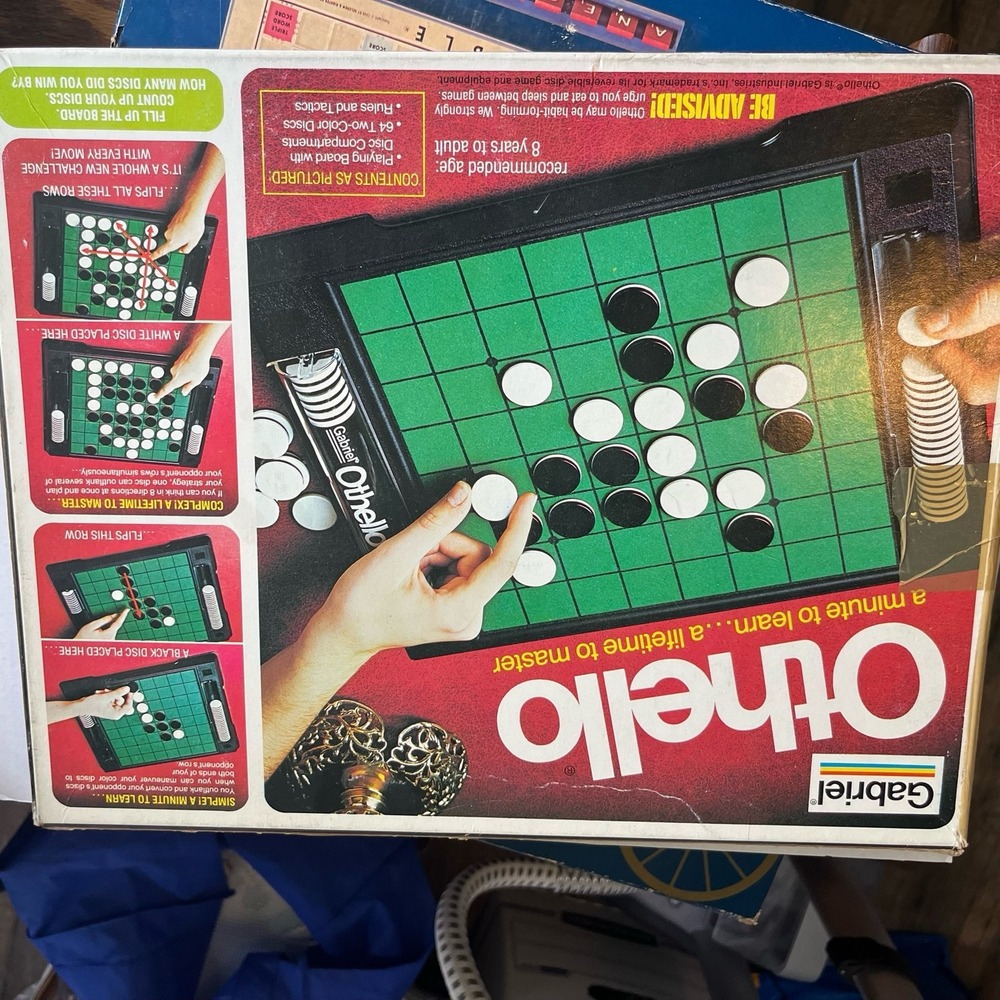 Gabriel Othello Strategy Board Game 1975 A Minute To Learn